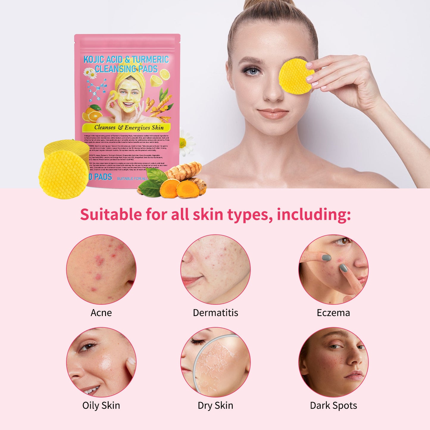 Stylesparkz Kojic Acid & Tumeric Cleansing Pads