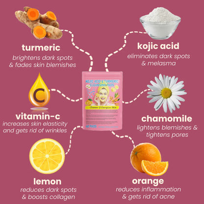Stylesparkz Kojic Acid & Tumeric Cleansing Pads
