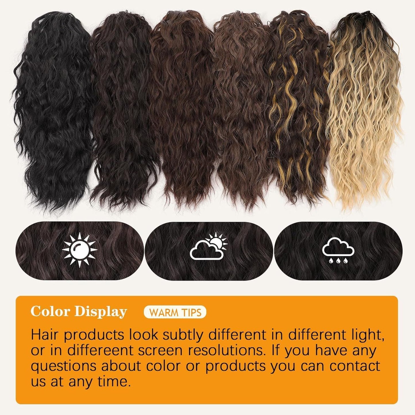 StyleSparkz 18" Curly Pony Tail Hair Extension